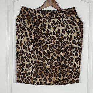 Cache leopard print skirt